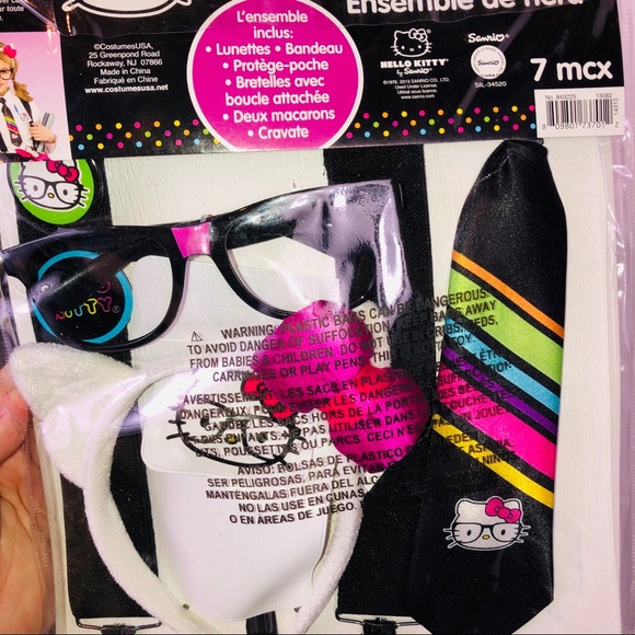 Hello Kitty Nerd Costume Kit New - Picture 4 of 6